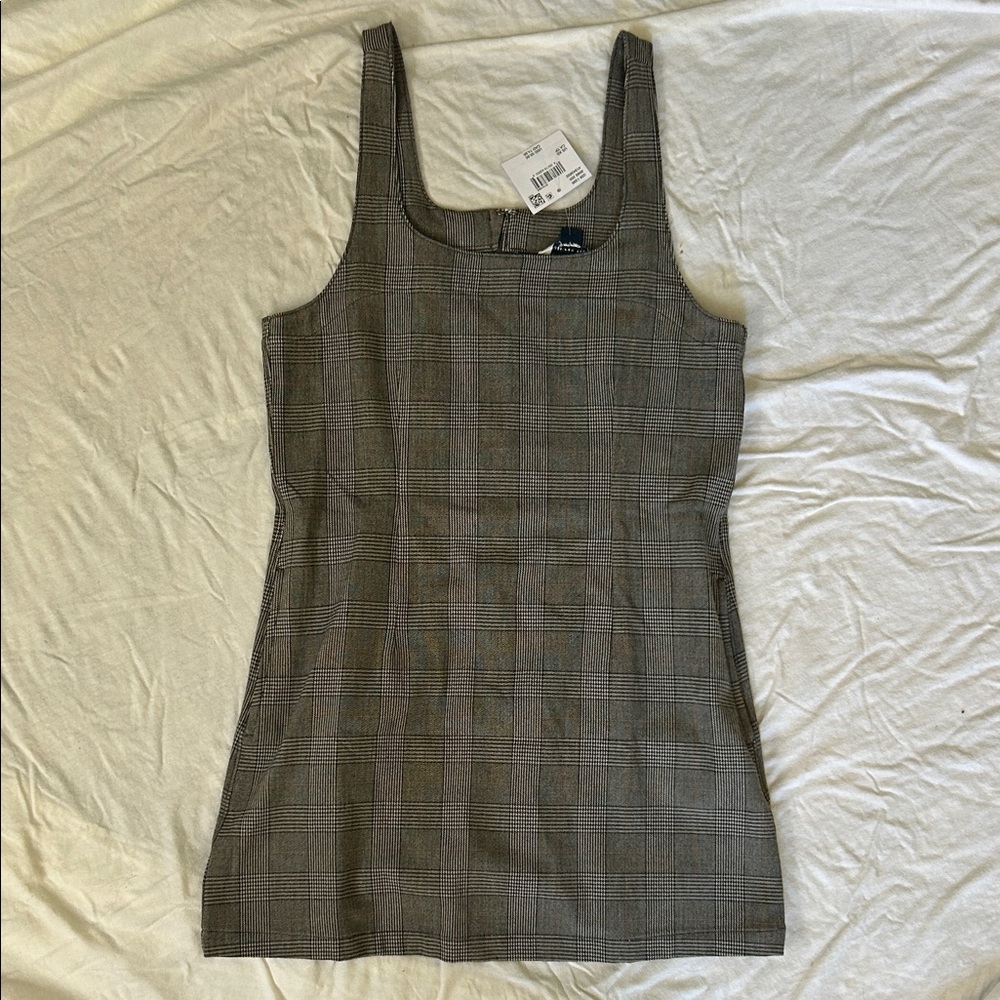 American Eagle Outfitters Black and White Plaid Top